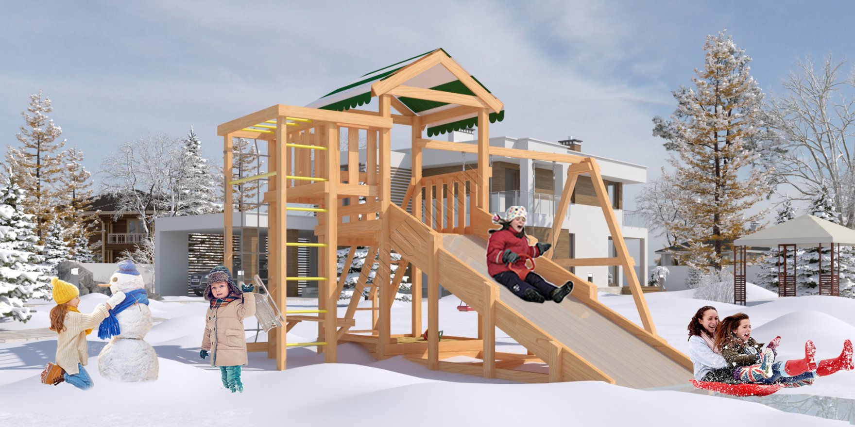 Детская игровая площадка Гарда 3 (всесезонная) - вид 2