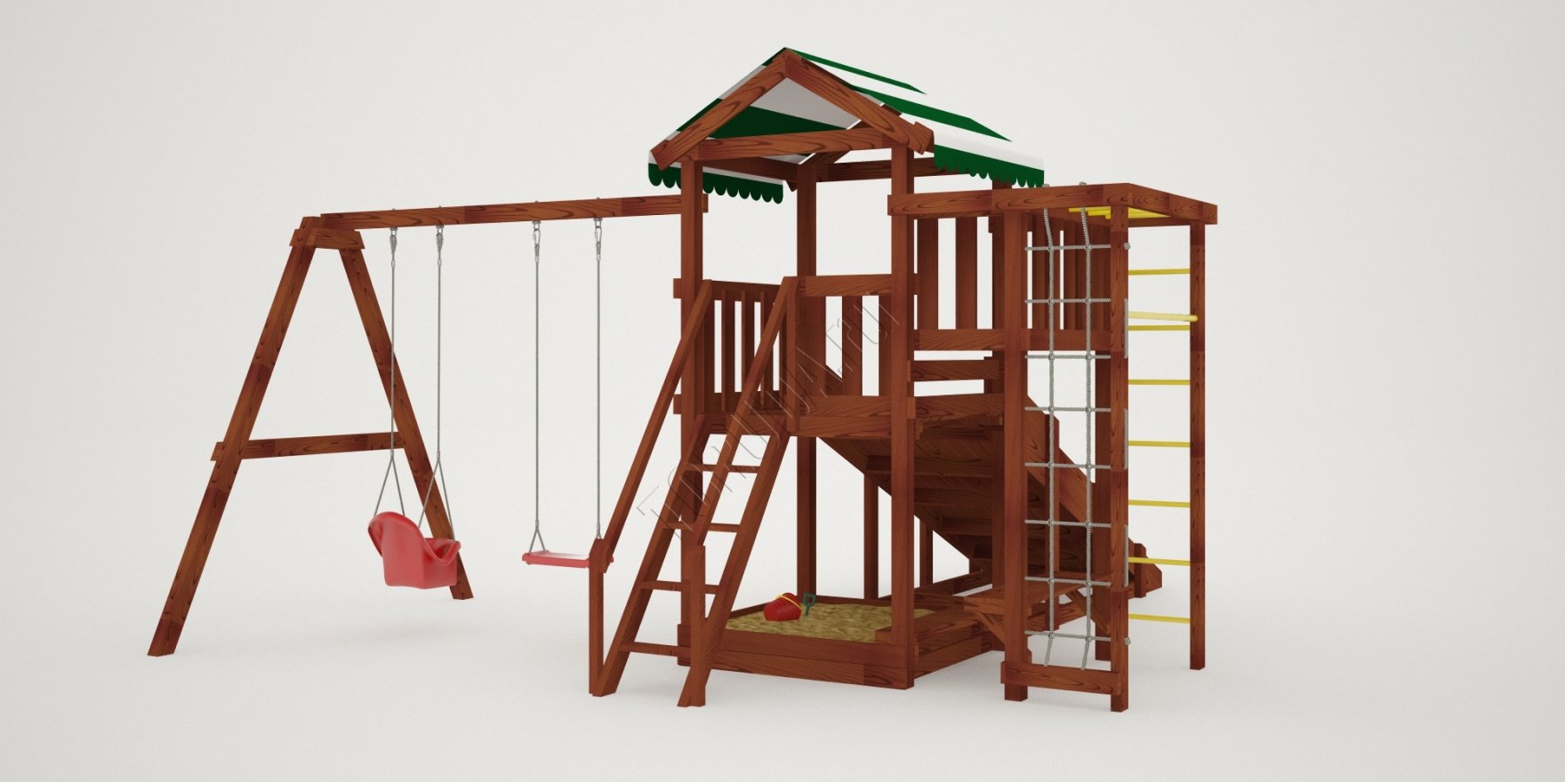 Детская игровая площадка Гарда 3 (Бри) всесезонная - вид 4