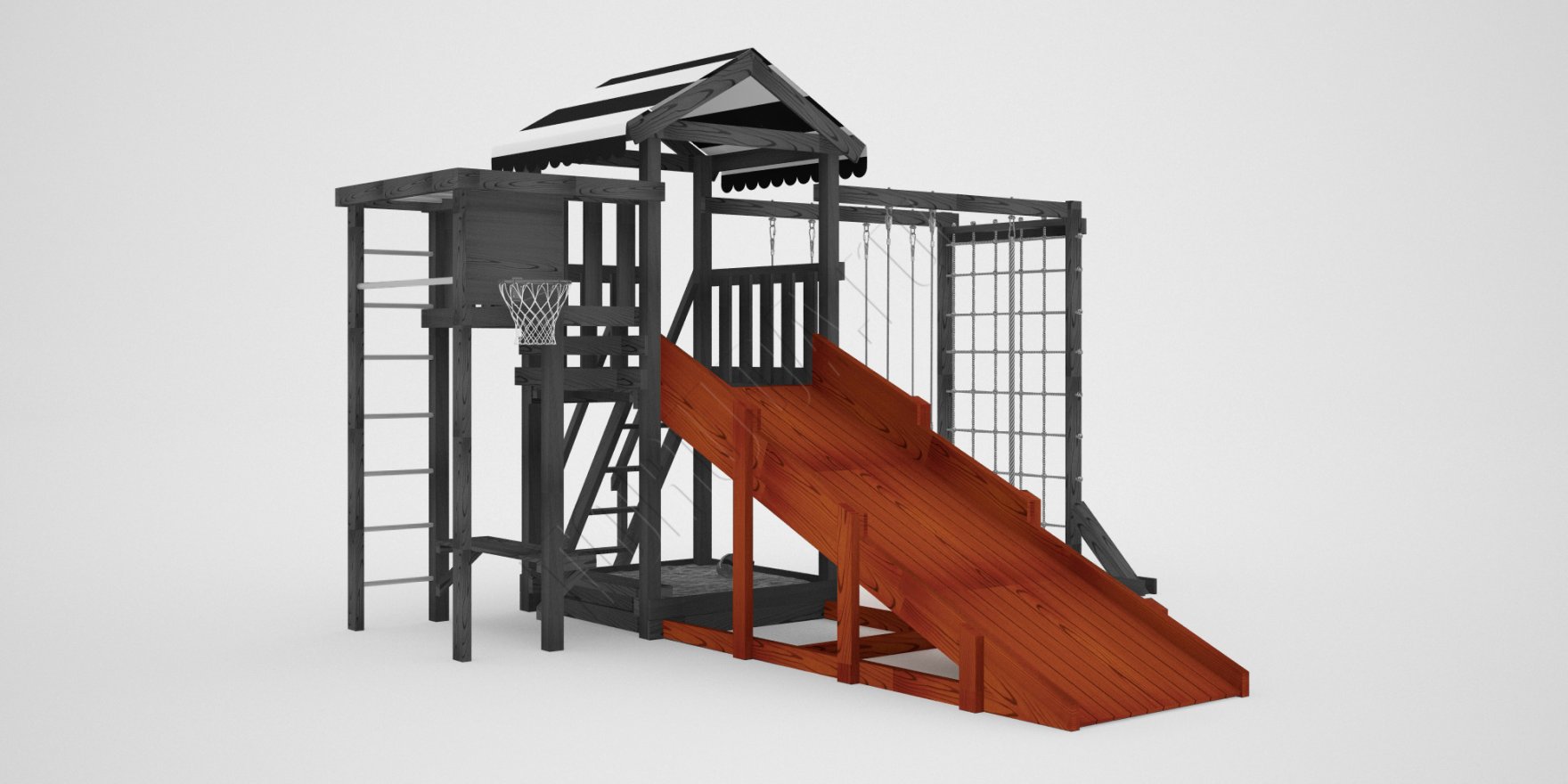 Детская игровая площадка Гарда 4 (Бри) всесезонная - вид 2