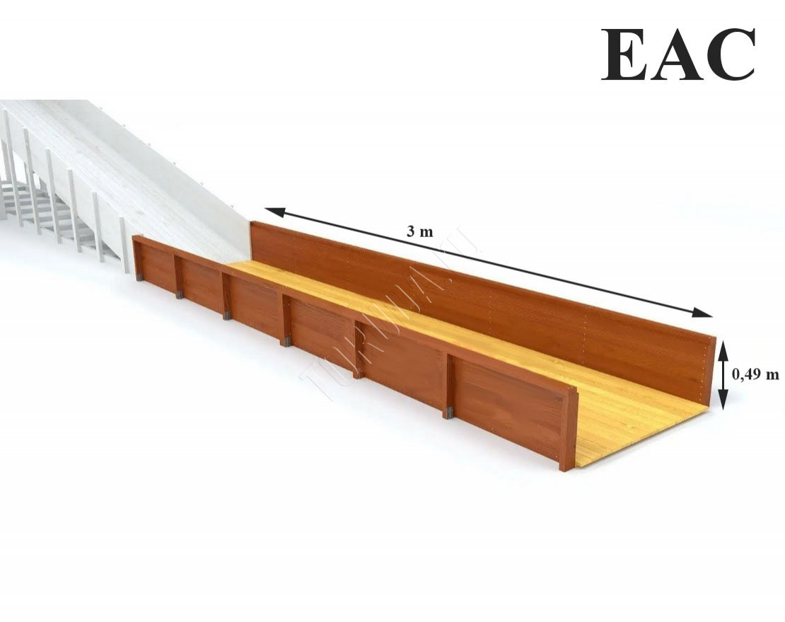 Выкат для зимней горки 3 м (ширина ската 1,3 м)
